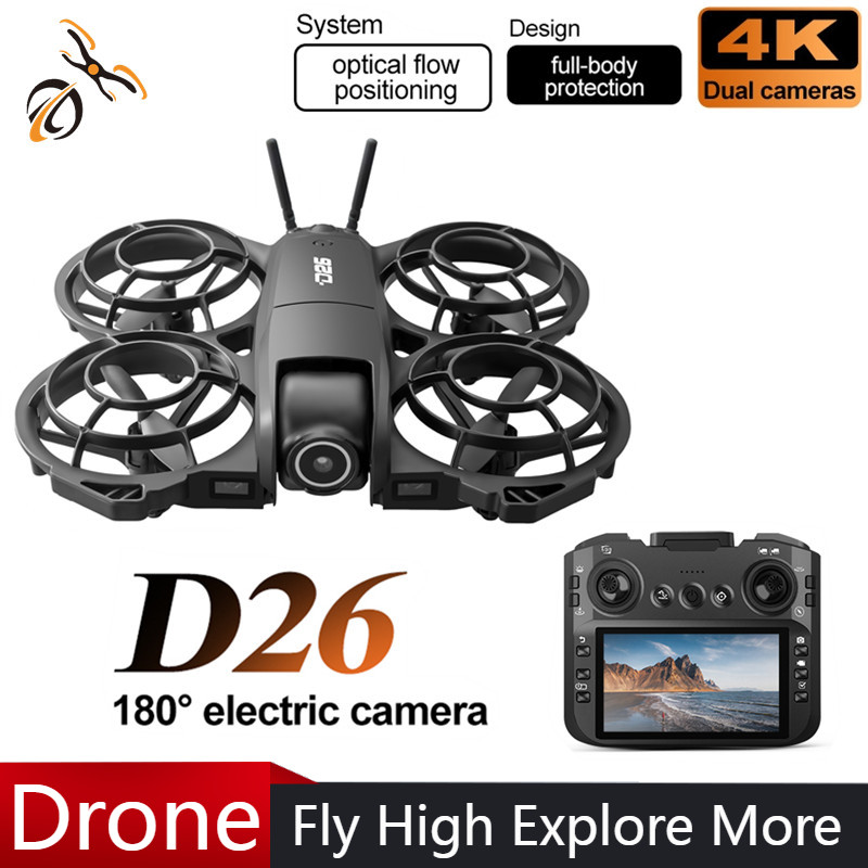 โดรน D26 4K ถ่ายภาพทางอากาศ HD - Drone Gimbal Case บทวิจารณ์และราคา